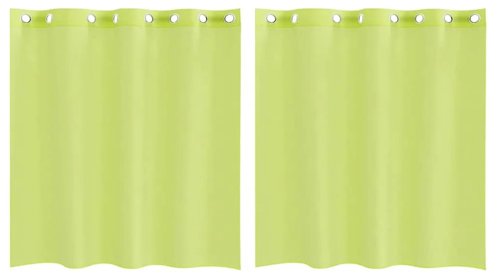 2 db almazöld fátyolfüggönyök rojtokkal 140x140 cm