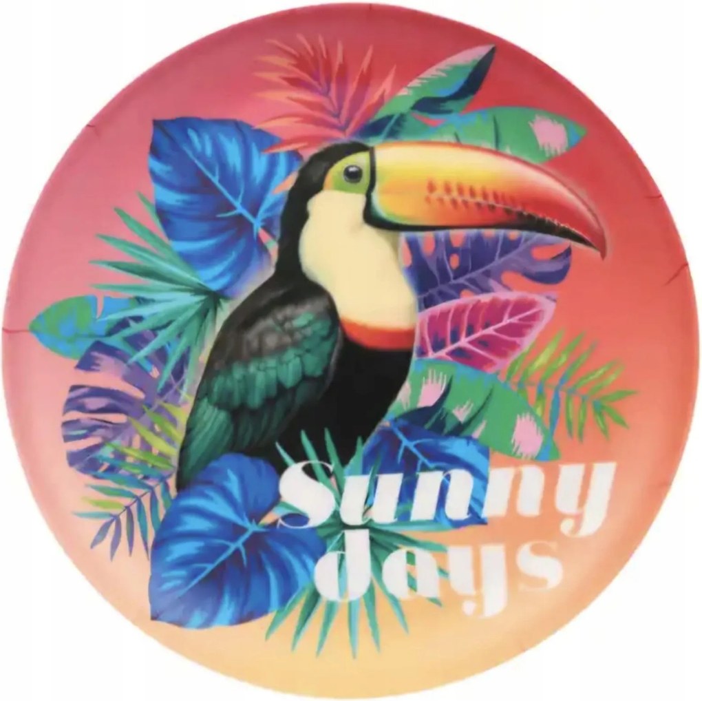 Melamin étkészlet "Sunny Days" tukán pelikán motívummal