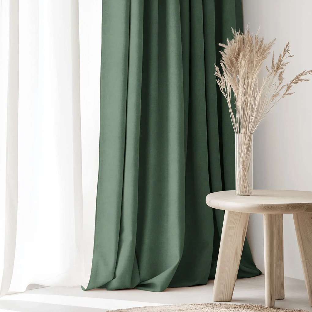 Goldea marbella díszfüggöny - sötétzöld 180x135 cm