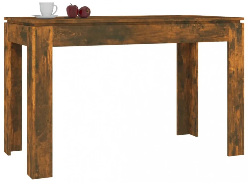 füstös tölgy színű szerelt fa étkezőasztal 120 x 60 x 76 cm