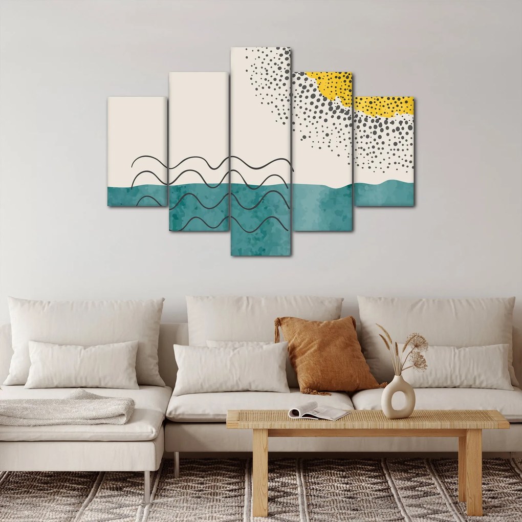 Kép - Absztrakt festmény a strandról N⁰1 (150x105 cm)