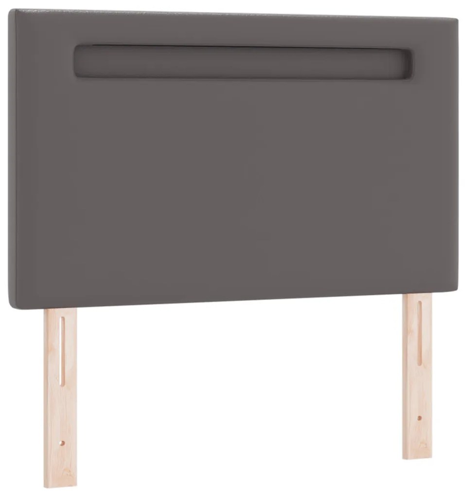 Boxspring Ágy Matraccal Szürkében, 120 x 200 cm Műbőr