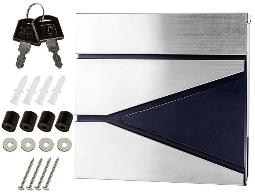 STILISTA Fali postaláda 37 x 36 x 10,5 cm acél