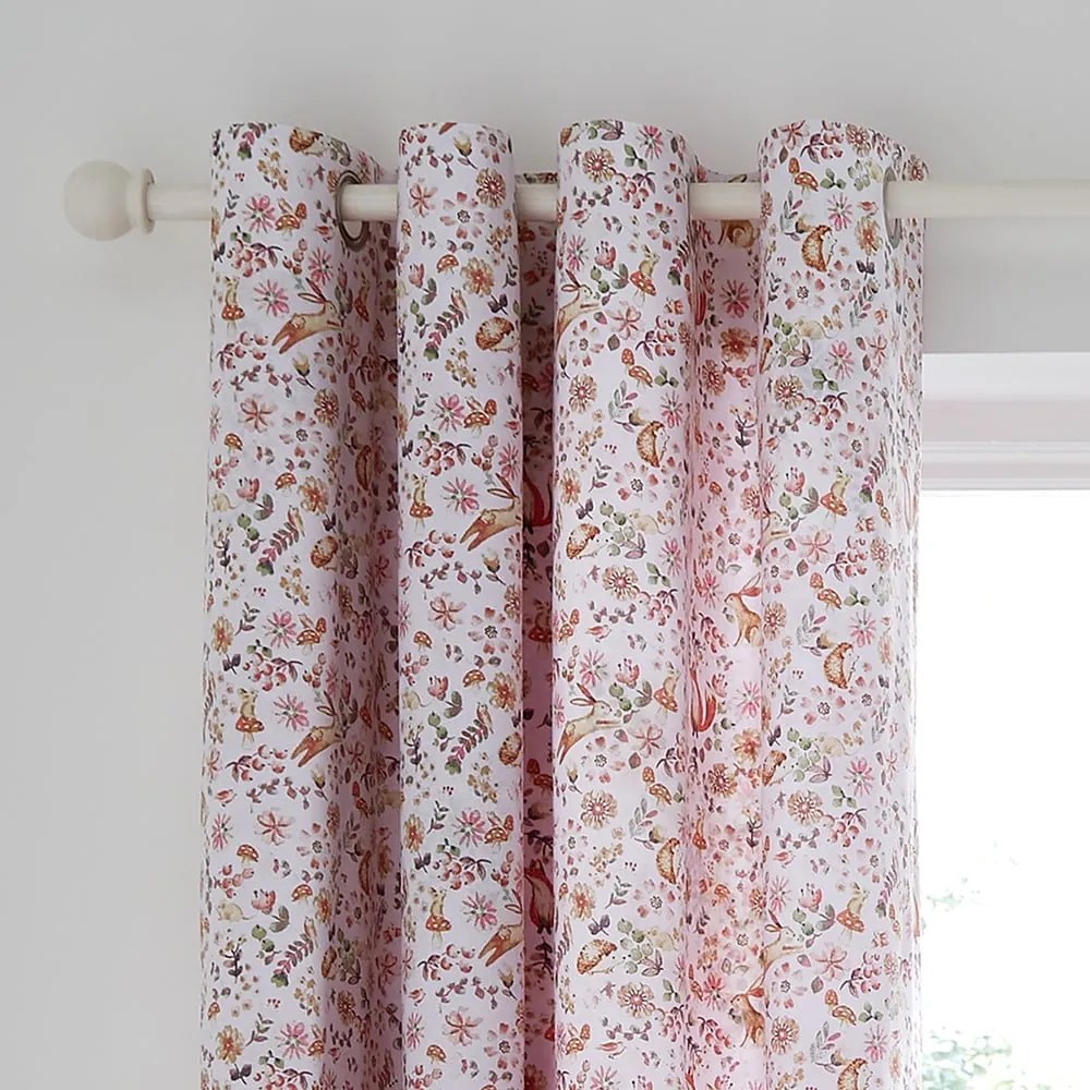 Rózsaszín gyerek függöny 2 db-os 168x183 cm Enchanted Butterfly – Catherine Lansfield