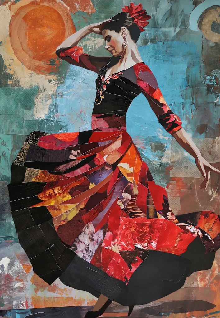 Poszter 68x98cm Flamenco tánc
