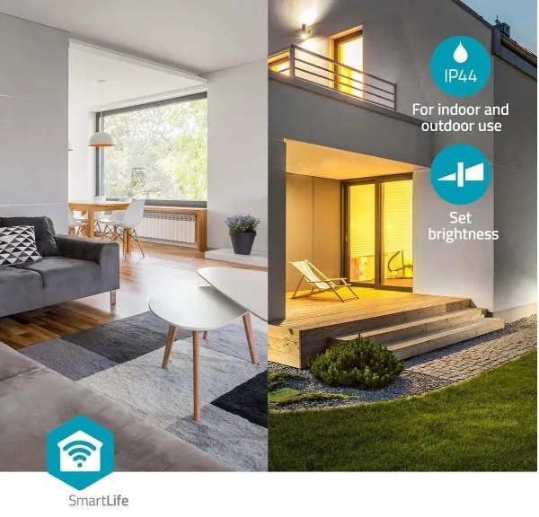 Nedis WIFILAC35WT - LED RGBW Dimmelhető lámpa LED/18W/230V 2700-6500K IP44 Wi-Fi