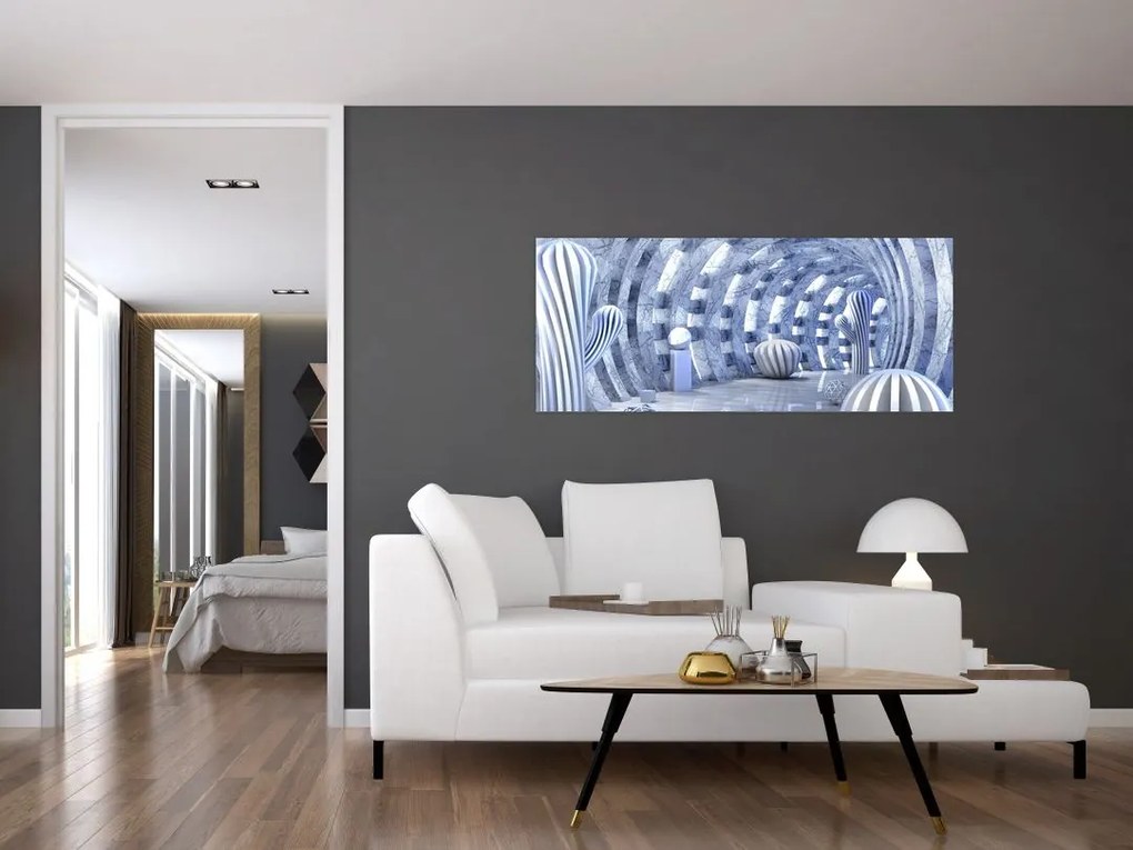 Kép - 3D absztrakció (120x50 cm)