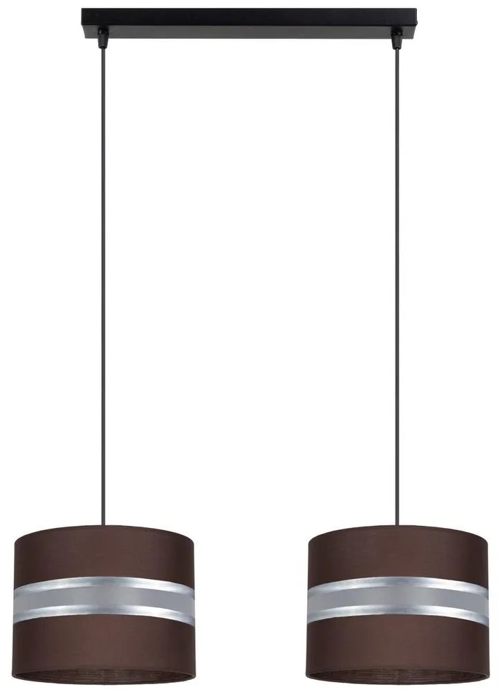 Csillár zsinóron CORAL 2xE27/60W/230V barna