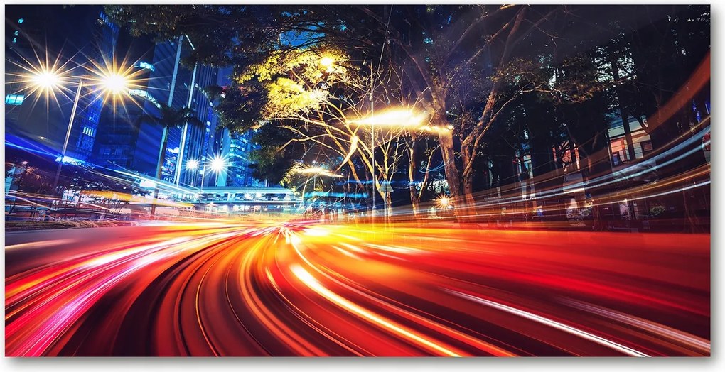 Fotó üvegkép Sebesség a városban 140x70