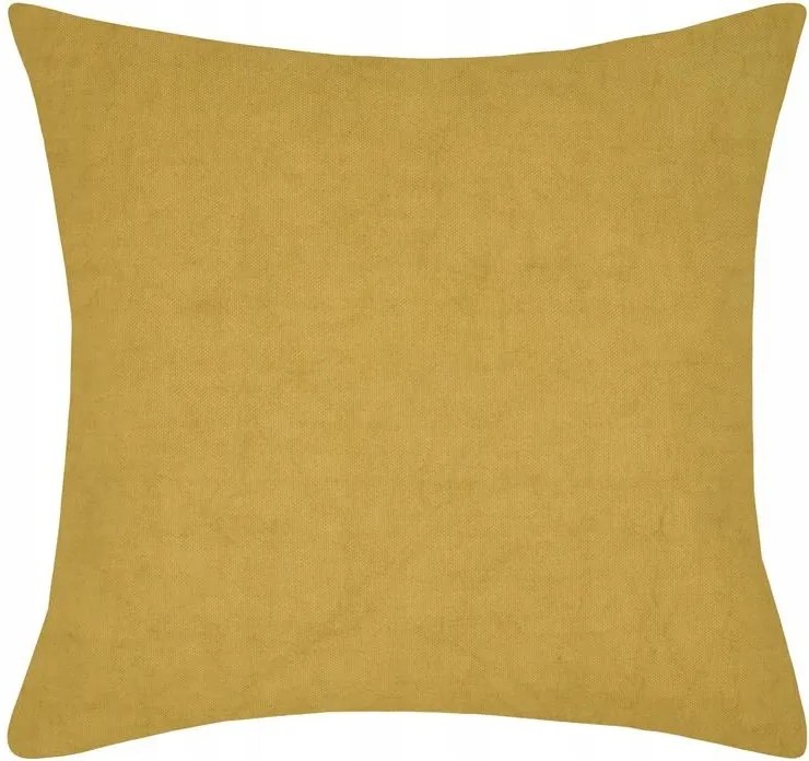 Dekoratív Pamut Párnahuzat Nappaliba 40x40 Sárga Sima