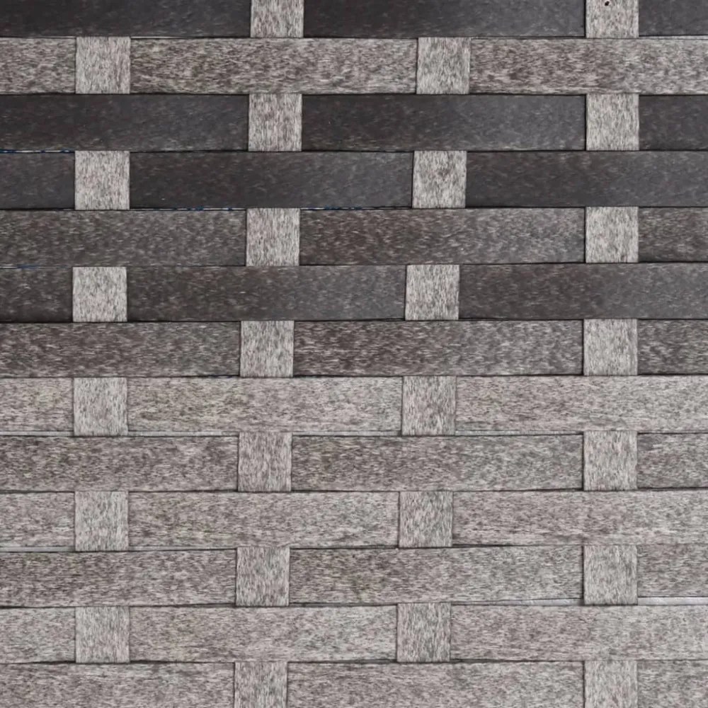 2-személyes szürke polyrattan kerti pad párnával