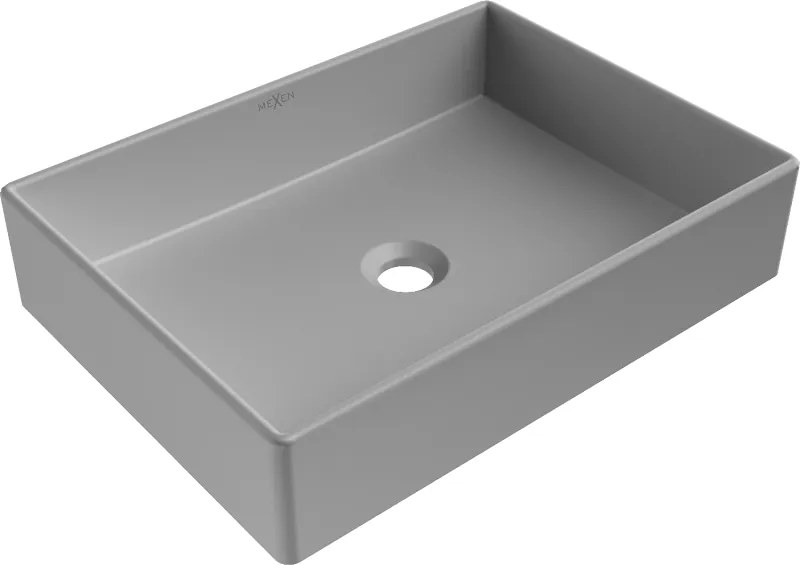 Mexen Goya pult feletti mosdókagyló 51 x 37 cm, világos szürke matt - 22185061
