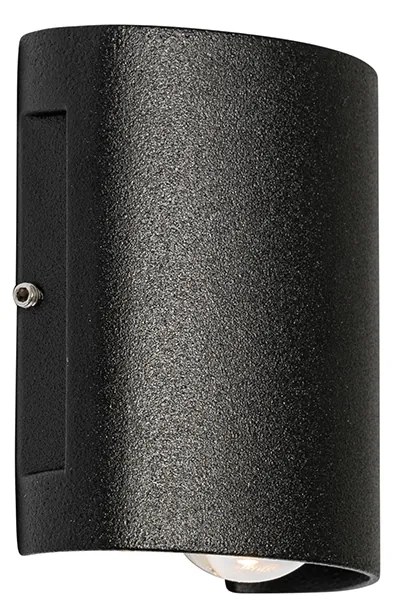 Kültéri fali lámpa fekete, beépített LED-del, 2-lámpás, IP54 - Silly