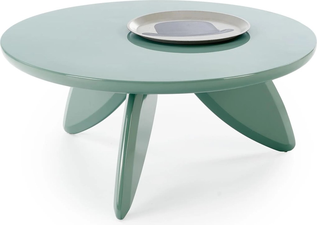 Lumis kerek dohányzóasztal 80 cm - kék