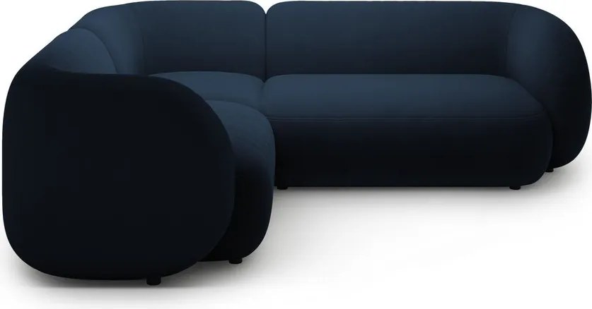Kék bársony sarokkanapé (bal oldali-L alakú) Kate – Micadoni