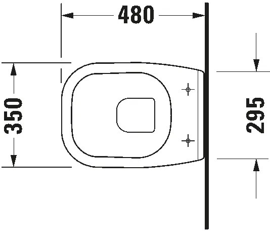 Duravit 22110900002 - Függesztett WC D-CODE kerámia/fényes fehér