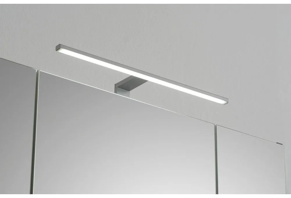 Szürke függő fürdőszoba szekrény tükörrel 80x70 cm Set 357 - Pelipal