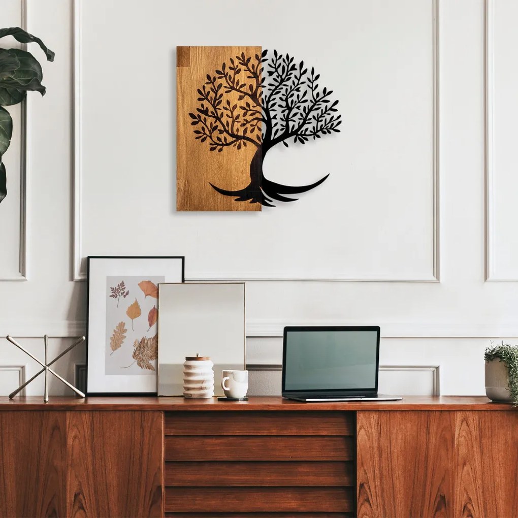 Lime fém fa fali dekoráció, 58×58 cm