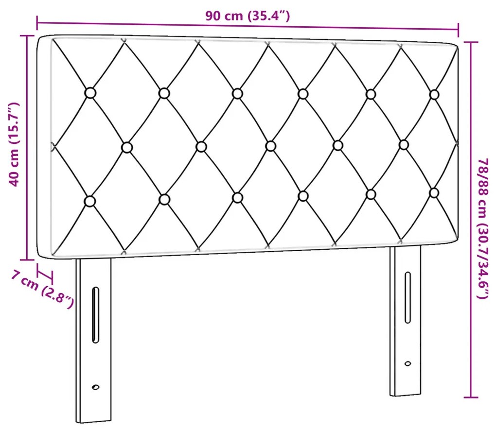 LED Fejtámla LED -es lámpákkal Argyle Fekete 90 cm Bársony