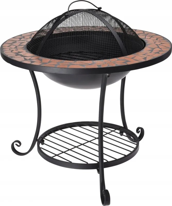Kerti tűzrakóhely grill mozaik 58x58x44cm