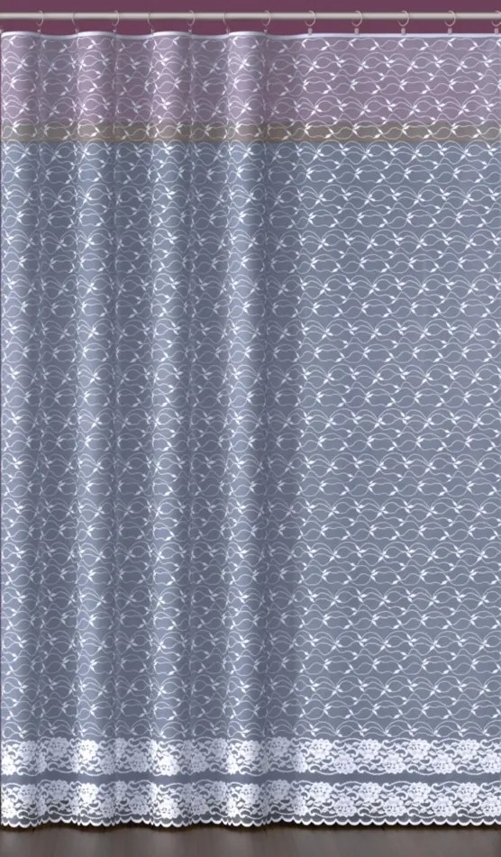 Mg Függöny jacquard 585/3 Fehér 200x250 got szalaggal M