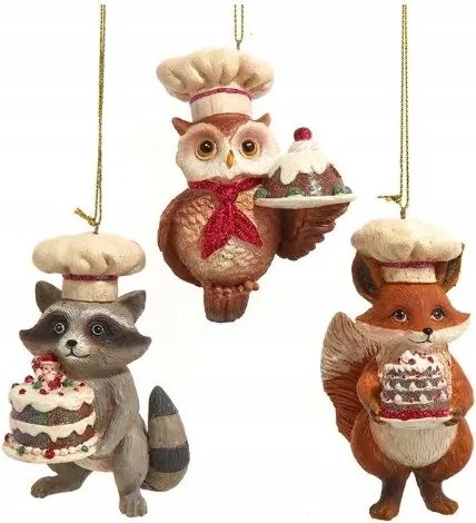 Kurt Adler karácsonyfadísz erdei állatok 1 darab