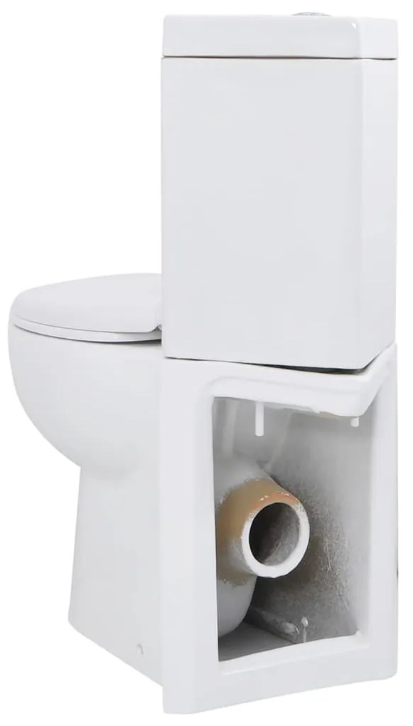 Fehér kerámia fürdőszobai sarok WC