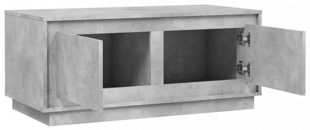 betonszürke szerelt fa dohányzóasztal 102x50x44 cm