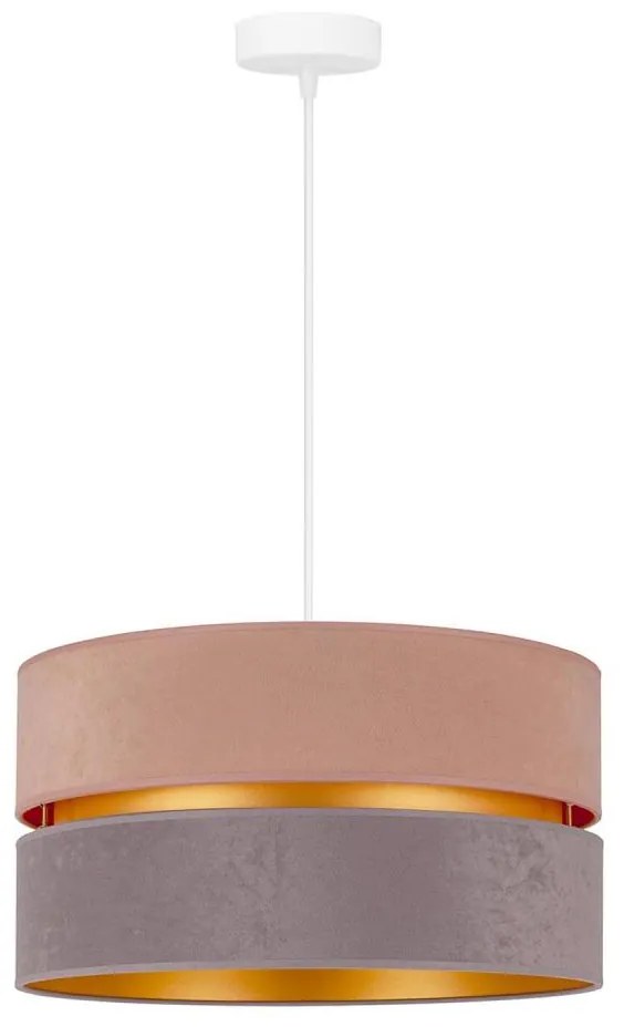 Duolla - Csillár zsinóron DUO 1xE27/15W/230V átm. 40 cm bézs-szürke