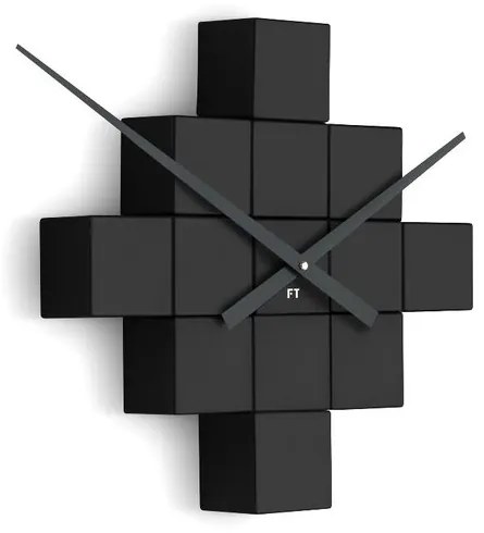 Future Time FT3000BK Cubic black Design falra ragasztható óra, átmérő 50 cm