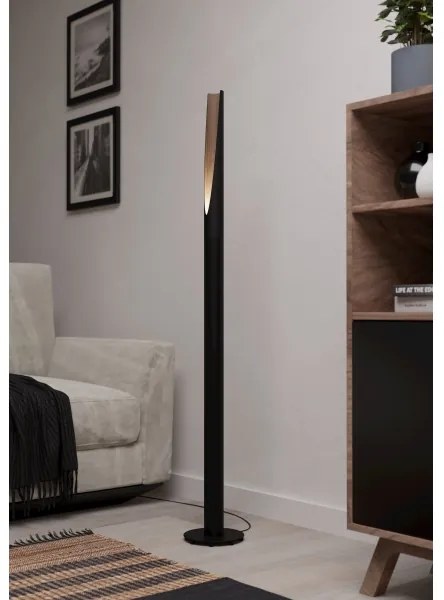 Eglo 900877 - LED Állólámpa BARBOTTO 1xGU10/4,5W/230V fekete/barna