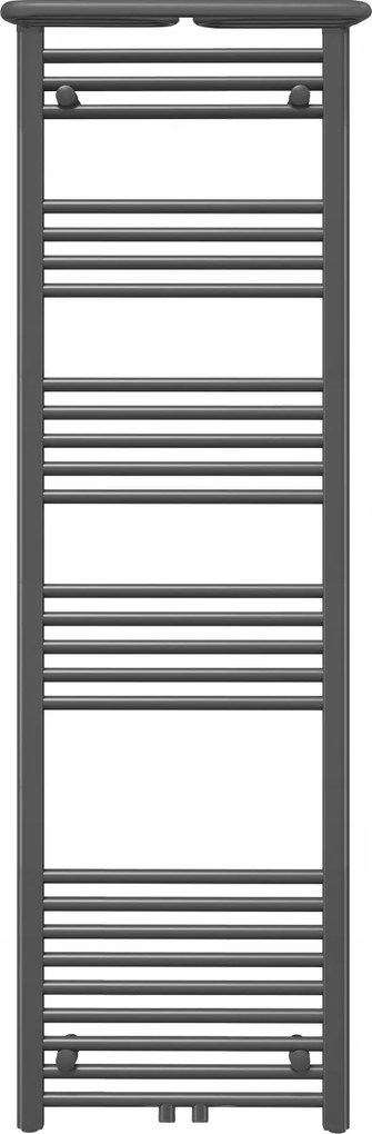 Fürdőszobai radiátor dekoratív létra 1600x500 antracit fűtőpolccal