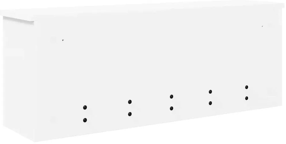 Fali Kabáthorog polcokkal ajtóval Fehér 80 x 20 x 30 cm Faanyag