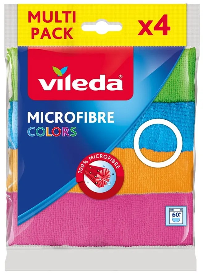 Mikroszálas törlőkendő szett 4 db-os Colors – Vileda