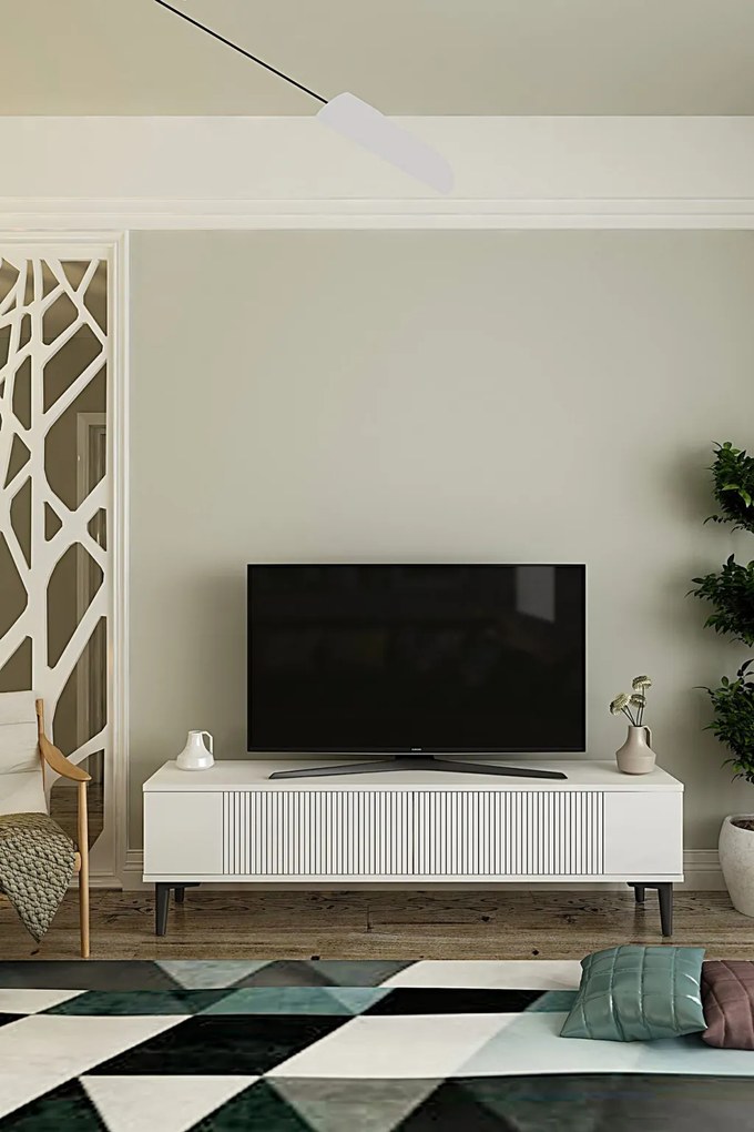 Corsa TV-állvány, fehér, 120 cm