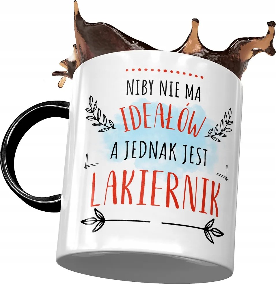 Fekete Bögre A Lakkozónak Nincs Ideál Nyomtatott Fotóval