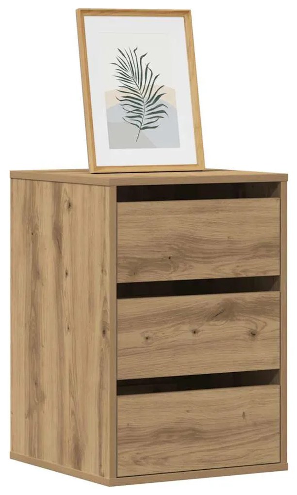 vidaXL kézműves tölgy szerelt fa sarok komód 40 x 41 x 58 cm