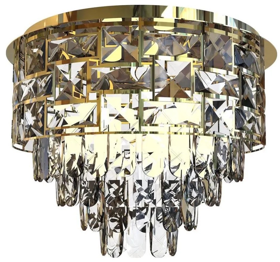 Mennyezeti lámpa LUXURIA 9xE14/40W/230V átm. 48 cm arany