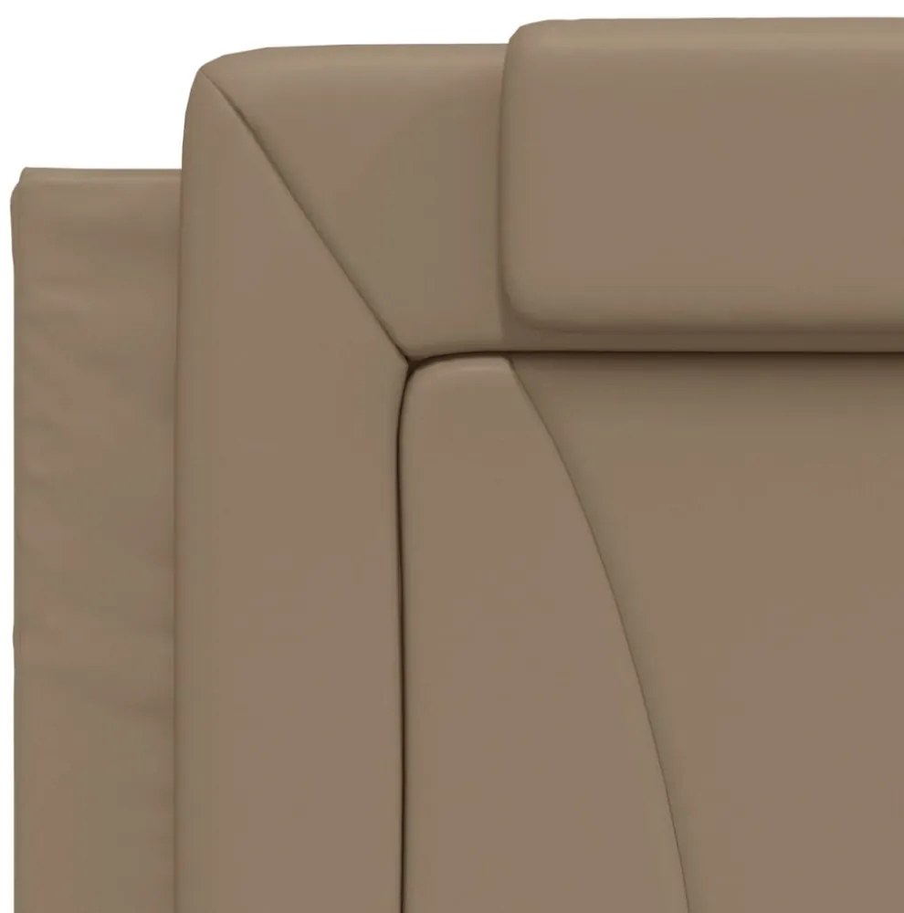 cappuccino színű műbőr ágykeret Viana matrac nélkül 80 x 200 cm