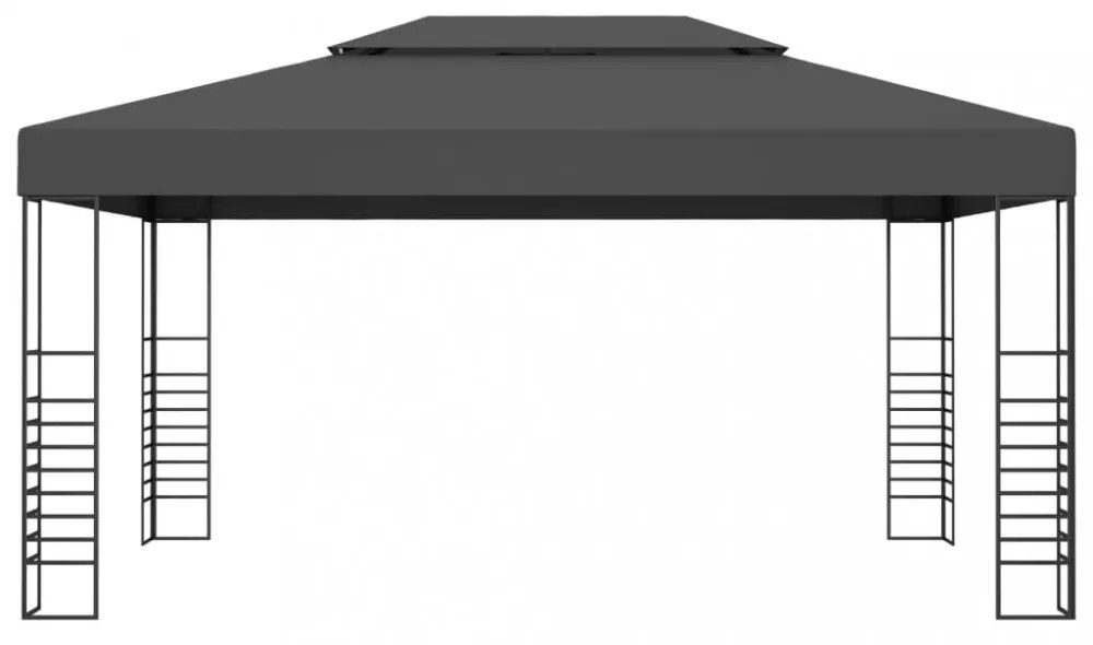 antracitszürke pavilon 3 x 4 m