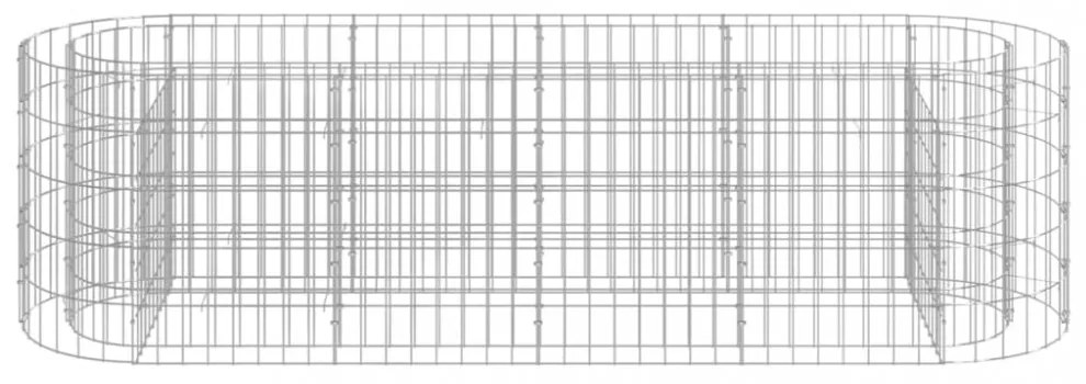 horganyzott vas gabion magaságyás 190 x 50 x 50 cm