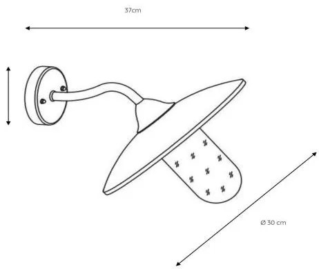 Lucide 11870/01/97 - Kültéri fali lámpa ARUBA 1xE27/60W/230V