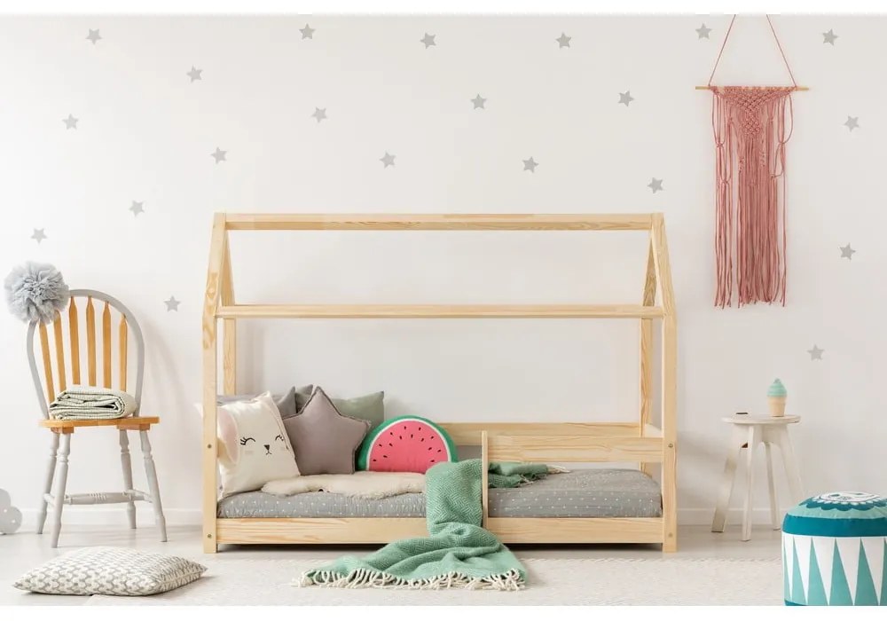 Fenyőfa házikó gyerekágy 70x160 cm Mila MB - Adeko