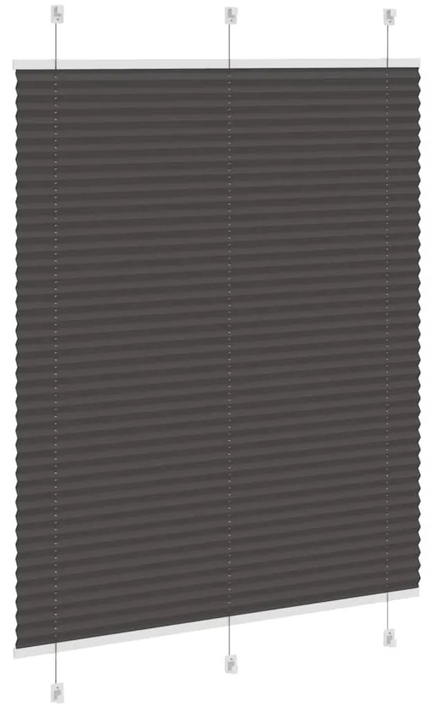 pliszírozott redőny fekete 110x100 cm szövetszélesség 109,4 cm