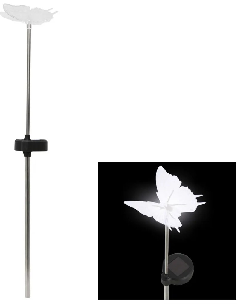LED-es napelemes lámpa (pillangó)