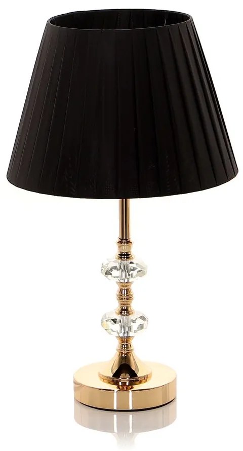 Elegáns ezüst asztali lámpa fekete árnyékolóval (m. 45 cm) MSK59A-2FG - modern stílusú