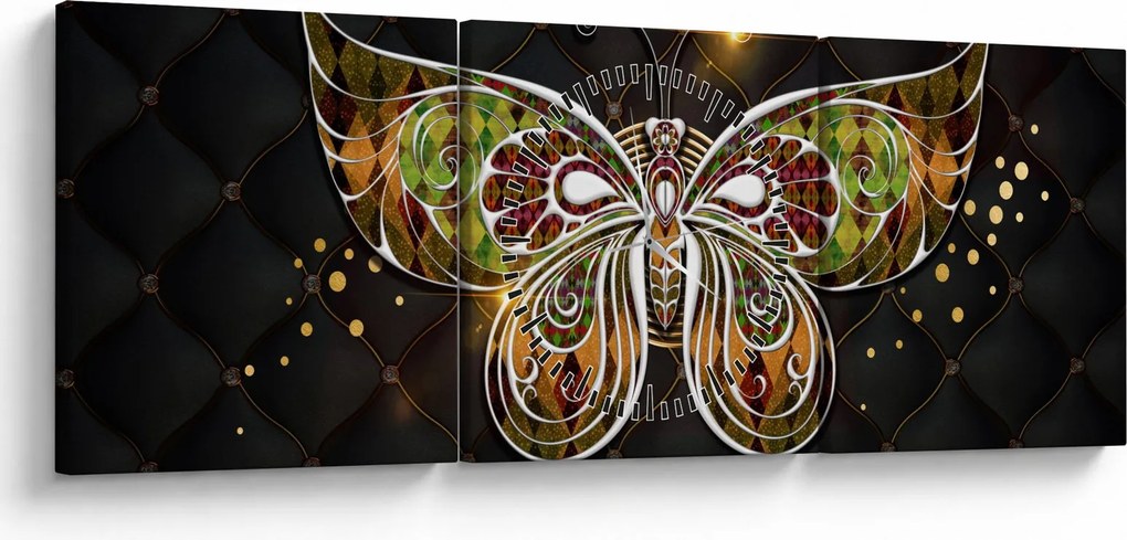 Kép - Mágikus pillangó (órával) (90x30 cm)
