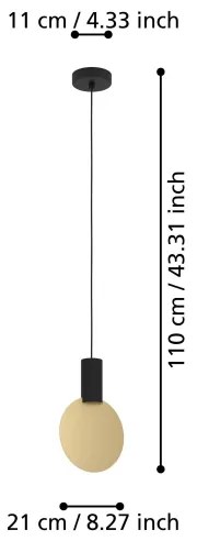 Eglo 900401 - LED Csillár zsinóron SARONA 1xGU10/4,5W/230V 3000K