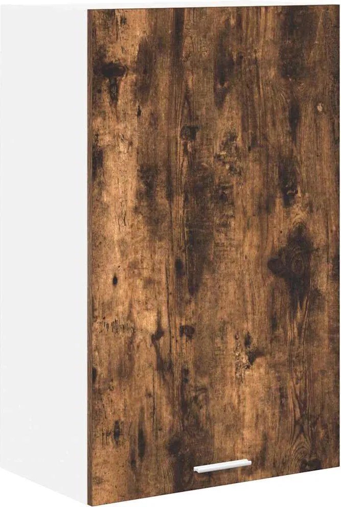 vidaXL Függő szekrény Füstölt tölgy és fehér 50 x 31 x 80 cm Faanyag