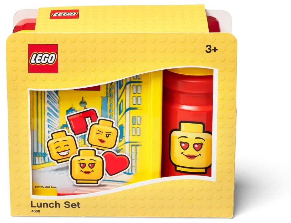 Iconic sárga-piros uzsonnásdoboz és kulacs szett - LEGO®